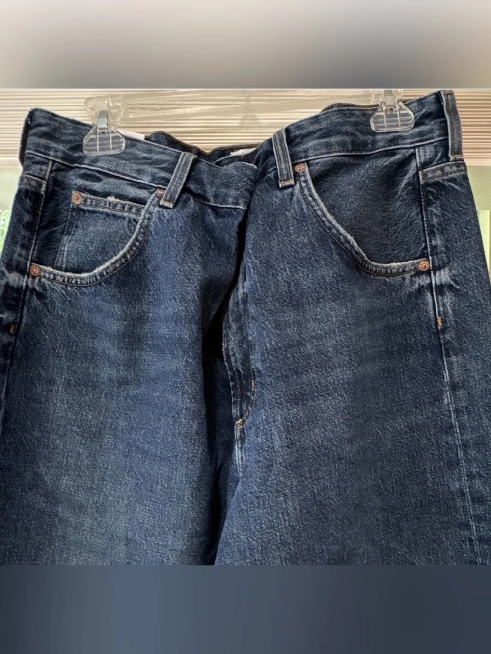 Agolde Wide-Leg High-Rise Jeans in Dark Blue Wash